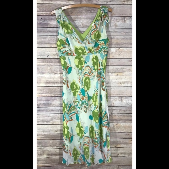 4U Designs Green Paisley Dress SZ Medium - Picture 1 of 8